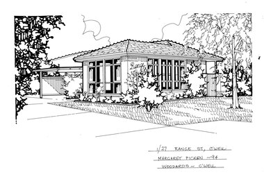 Drawing (series) - Architectural drawing, 1/27 Range Street, Camberwell, 1994