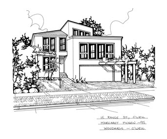 Drawing (series) - Architectural drawing, 15 Range Street, Camberwell, 1995