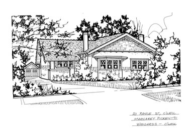 Drawing (series) - Architectural drawing, 20 Range Street, Camberwell, 1991