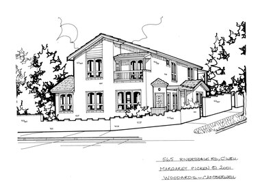 Drawing (series) - Architectural drawing, 565 Riversdale Road, Camberwell, 2001