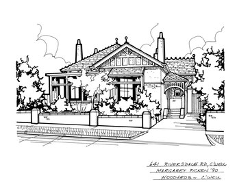 Drawing (series) - Architectural drawing, 641 Riversdale Road, Camberwell, 1990