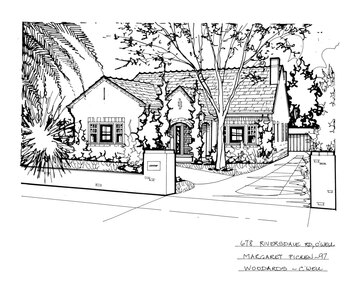 Drawing (series) - Architectural drawing, 678 Riversdale Road, Camberwell, 1997