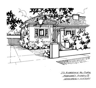 Drawing (series) - Architectural drawing, 771 Riversdale Road, Camberwell, 1991
