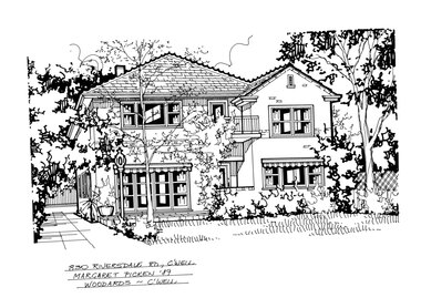 Drawing (series) - Architectural drawing, 830 Riversdale Road, Camberwell, 1989