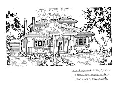 Drawing (series) - Architectural drawing, 863 Riversdale Road, Camberwell, 2001