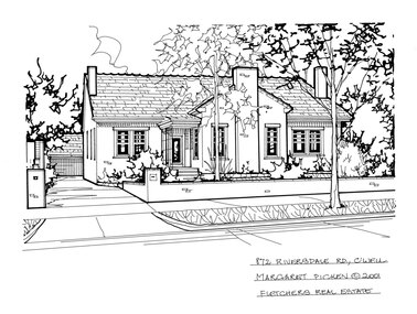 Drawing (series) - Architectural drawing, 872 Riversdale Road, Camberwell, 2001