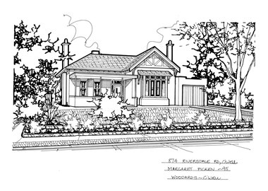 Drawing (series) - Architectural drawing, 874 Riversdale Road, Camberwell, 1995