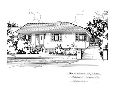 Drawing (series) - Architectural drawing, 961 Riversdale Road, Camberwell, 1992
