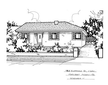 Drawing (series) - Architectural drawing, 961 Riversdale Road, Camberwell, 1992
