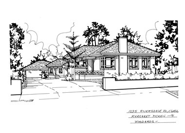 Drawing (series) - Architectural drawing, 1035 Riversdale Road, Camberwell, 1991