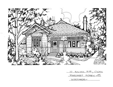 Drawing (series) - Architectural drawing, 10 Rowell Avenue, Camberwell, 1995