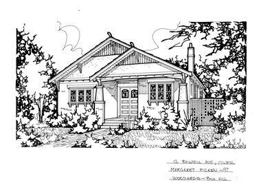 Drawing (series) - Architectural drawing, 12 Rowell Avenue, Camberwell, 1997