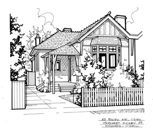 Drawing (series) - Architectural drawing, 23 Rowell Avenue, Camberwell, 1989