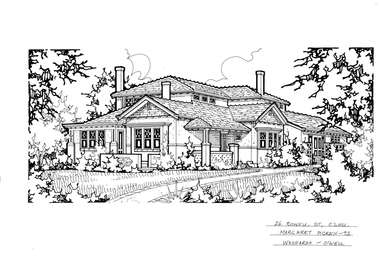 Drawing (series) - Architectural drawing, 26 Rowell Avenue, Camberwell, 1992