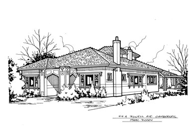 Drawing (series) - Architectural drawing, 44A Rowell Avenue, Camberwell, 1995