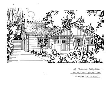 Drawing (series) - Architectural drawing, 45 Rowell Avenue, Camberwell, 1994