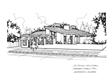 Drawing (series) - Architectural drawing, 82 Rowell Avenue, Camberwell, 1996