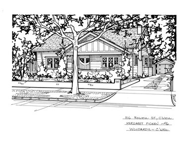 Drawing (series) - Architectural drawing, 106 Rowell Avenue, Camberwell, 1996