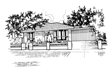 Drawing (series) - Architectural drawing, 110 Rowell Avenue, Camberwell, 1988