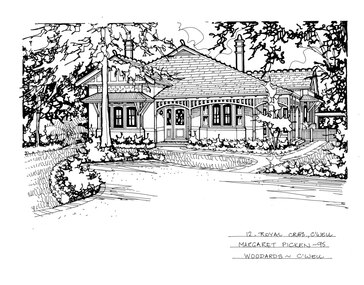 Drawing (series) - Architectural drawing, 12 Royal Crescent, Camberwell, 1995