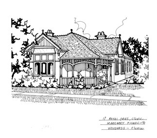Drawing (series) - Architectural drawing, 17 Royal Crescent, Camberwell, 1991