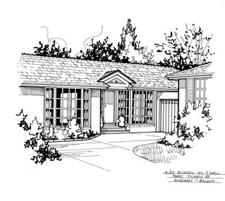 Drawing (series) - Architectural drawing, 4/22 Russell Street, Camberwell, 1988