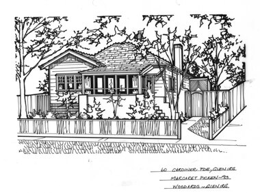 Drawing (series) - Architectural drawing, 60 Gardiner Parade, Glen Iris, 1993