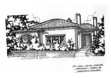 Drawing (series) - Architectural drawing, 33 Glen Iris Road, Glen Iris, 1990