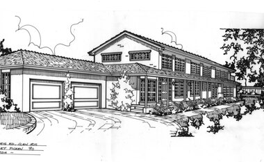 Drawing (series) - Architectural drawing, 61 Glen Iris Road, Glen Iris, 1990