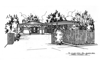 Drawing (series) - Architectural drawing, 70 Glen Iris Road, Glen Iris, 1987
