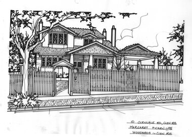 Drawing (series) - Architectural drawing, 10 Glenvale Road, Glen Iris, 1995
