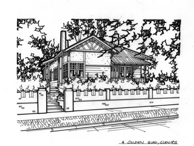 Drawing (series) - Architectural drawing, 4 Golden Quadrant, Glen Iris