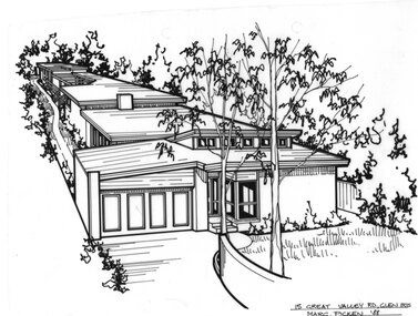 Drawing (series) - Architectural drawing, 15 Great Valley Road, Glen Iris, 1988