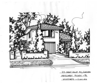 Drawing (series) - Architectural drawing, 53 Great Valley Road, Glen Iris, 1996