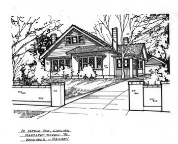 Drawing (series) - Architectural drawing, 20 Harold Avenue, Glen Iris, 1990