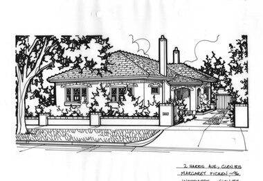 Drawing (series) - Architectural drawing, 2 Harris Avenue, Glen Iris, 1996