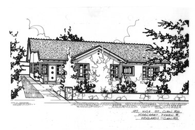 Drawing (series) - Architectural drawing, 92 High Street, Glen Iris, 1988