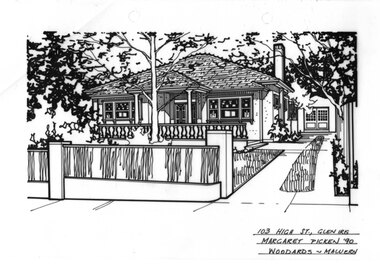 Drawing (series) - Architectural drawing, 103 High Street, Glen Iris, 1990