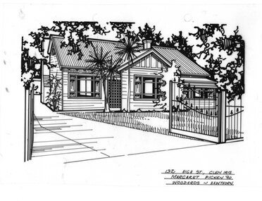 Drawing (series) - Architectural drawing, 132 High Street, Glen Iris, 1990