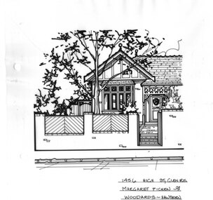 Drawing (series) - Architectural drawing, 1456 High Street, Glen Iris, 1998