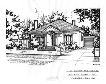 Drawing (series) - Architectural drawing, 3 Hillside Parade, Glen Iris, 1995