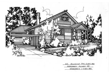Drawing (series) - Architectural drawing, 42 Hillside Parade, Glen Iris, 1989