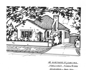 Drawing (series) - Architectural drawing, 28 Hortense Street, Glen Iris, 2001