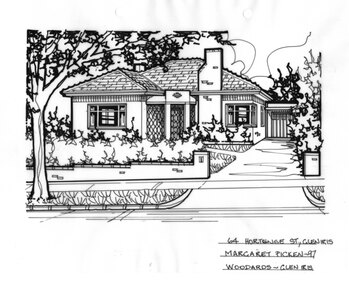 Drawing (series) - Architectural drawing, 64 Hortense Street, Glen Iris, 1997