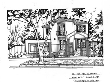 Drawing (series) - Architectural drawing, 12 Iris Road, Glen Iris, 1993