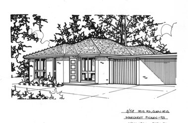 Drawing (series) - Architectural drawing, 2/58 Iris Road, Glen Iris, 1993