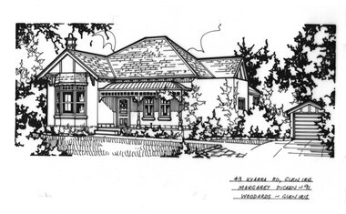 Drawing (series) - Architectural drawing, 43 Kyarra Road, Glen Iris, 1991