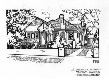 Drawing (series) - Architectural drawing, 3 Macdonald Street, Glen Iris, 1990