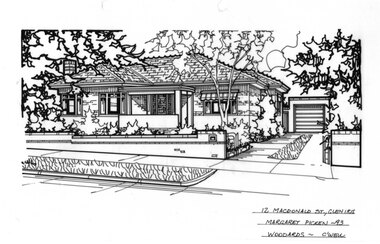 Drawing (series) - Architectural drawing, 12 Macdonald Street, Glen Iris, 1993