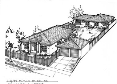 Drawing (series) - Architectural drawing, 1+2/59 Maitland Street, Glen Iris